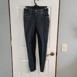 Stylish Women's Riding Breeches - Dark Gray